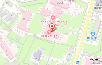 Больница Пензенская областная офтальмологическая больница в Первомайском районе на карте