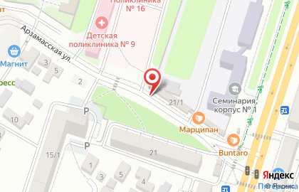 Киоск овощей и фруктов Овощные ряды Разинковой в Левобережном районе на карте