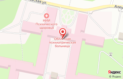 Больница Томская клиническая психиатрическая больница на Алеутской улице на карте