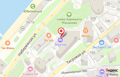 Конгресс-отель Экватор в Фрунзенском районе на карте