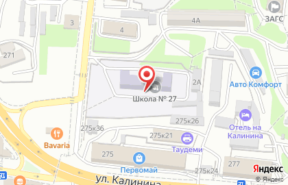 Средняя общеобразовательная школа №27 в Первомайском районе на карте