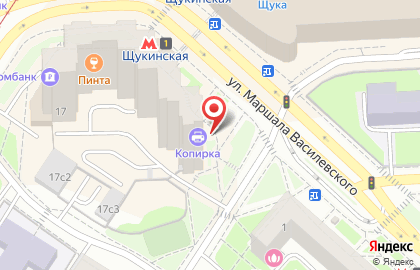 Копировальный центр копирка "Щукинская" на карте