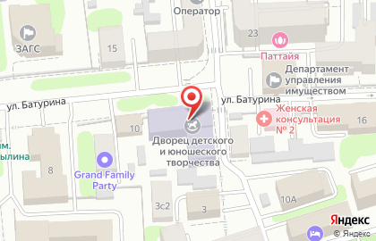 Ивановский городской Дворец детского и юношеского творчества в Иваново на карте
