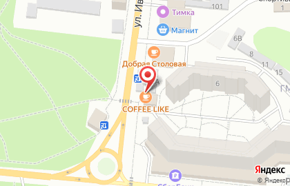 Кофе-бар Coffee Like на улице Заикина на карте