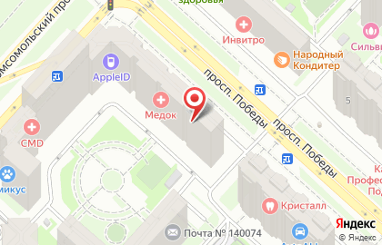Салон Мир оптики на Комсомольском проспекте на карте