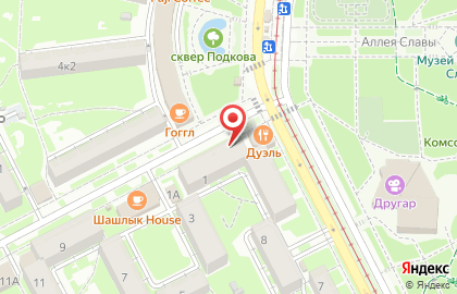 Магазин домашних кур на улице Юлиуса Фучика на карте