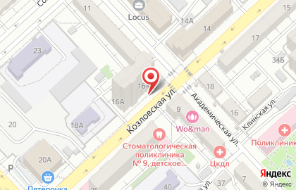 Супермаркет Магнит у дома в Ворошиловском районе на карте