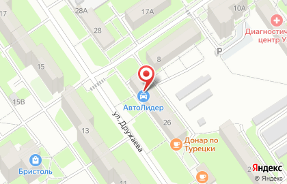 Продовольственный магазин Застолье в Автозаводском районе на карте