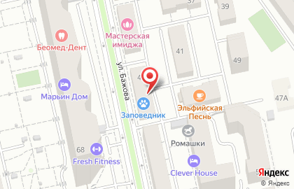 Сеть зоомагазинов Заповедник в Екатеринбурге на карте