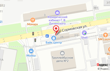 Отделение банка КБ Центр-инвест на Сормовской улице на карте