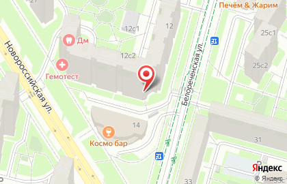 Мини-маркет Люблино на Белореченской улице на карте