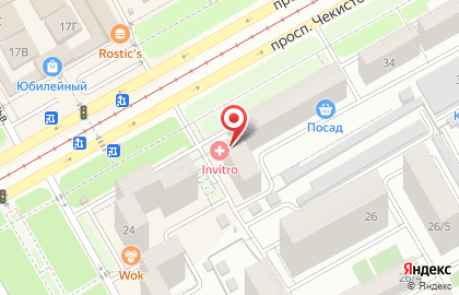 Продуктовый магазин на проспекте Чекистов, 28/1 на карте
