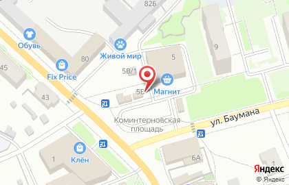 Магазин овощей и фруктов на улице Баумана на карте