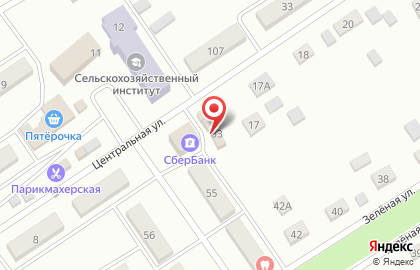 Продовольственный магазин на Молодёжной улице на карте