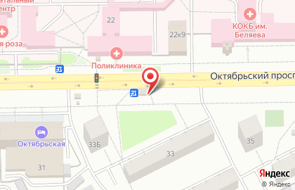 Доступная кофейня Подорожник на Октябрьском проспекте на карте