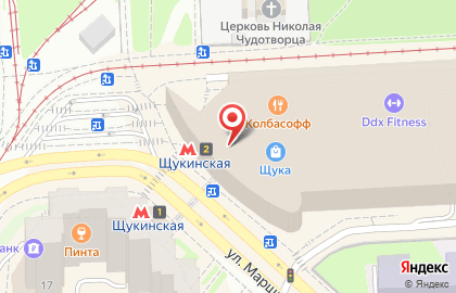 Салон сотовой связи МегаФон на Щукинской улице на карте