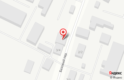 Торгово-монтажная компания Теплый край в Базовом переулке на карте