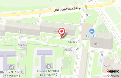 Общественная организация ветеранов войны и труда района Бирюлёво Восточное города Москвы на Загорьевской улице на карте