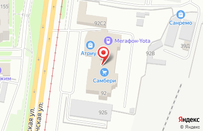 Сеть гипермаркетов Самбери на Краснореченской улице на карте