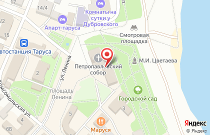Собор святых апостолов Петра и Павла в Тарусе на карте