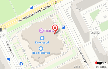 Банкомат СберБанк на улице Борисовские Пруды, 26 на карте
