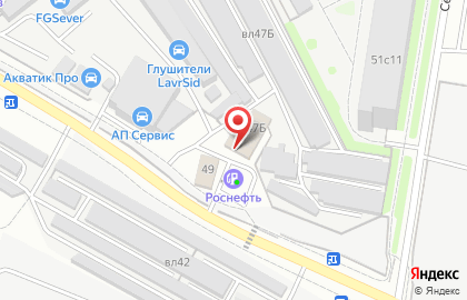 Технический центр Роснефть на метро Отрадное на карте