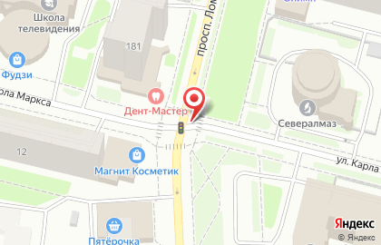 Podium на улице Карла Маркса на карте