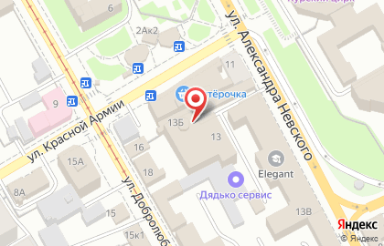 Торговая компания Курская дверная компания на улице Александра Невского на карте