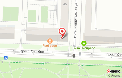 Магазин Хлебный на проспекте Октября на карте