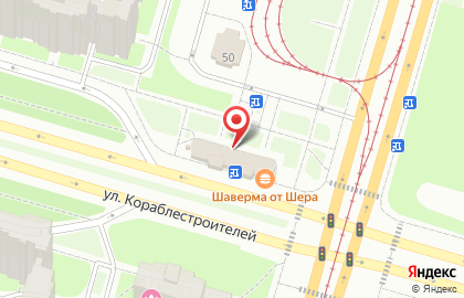 Торговый центр Пальмира на улице Кораблестроителей на карте