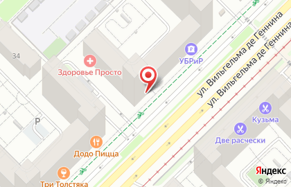 Студия изобразительного искусства Полосатый кот на улице Вильгельма де Геннина на карте