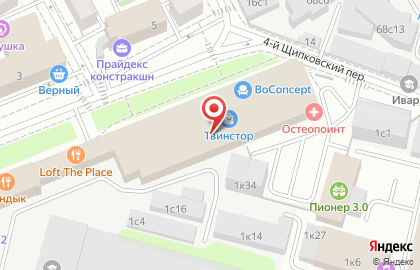 Шато в 1-м Щипковском переулке на карте
