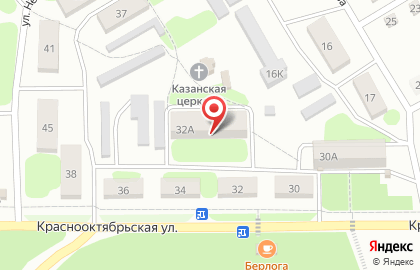 Почта России, АО на Краснооктябрьской улице на карте