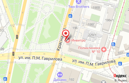 Медицинская лаборатория Invitro на Красной улице на карте