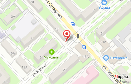 Киоск по продаже печатной продукции на улице Сутырина на карте