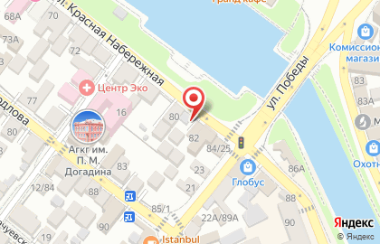 Рекламное агентство А на улице Красная Набережная на карте