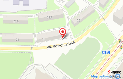 Продовольственный магазин на улице Ломоносова на карте