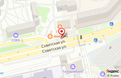 Киоск по продаже цветов на Советской улице на карте