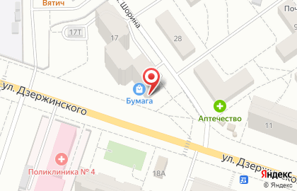 Парикмахерская Магнолия на улице Дзержинского на карте