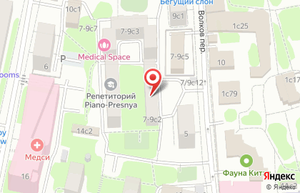 Школа танцев Twice в Волковом переулке на карте