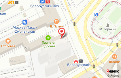 Линейное управление МВД России на станции Москва-Белорусская на карте