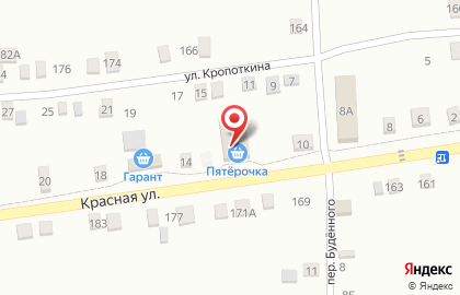 Супермаркет Пятёрочка на Красной на карте