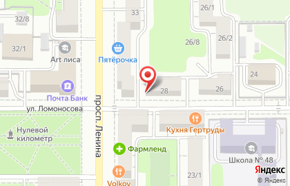 Агентство недвижимости Выбор на улице Ломоносова на карте