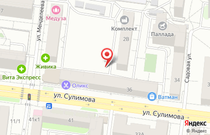 Оликс на улице Сулимова на карте