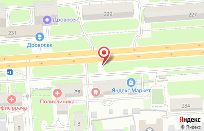 Вираж на Московском шоссе на карте