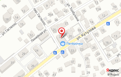 Супермаркет Пятёрочка на улице Кутузова на карте