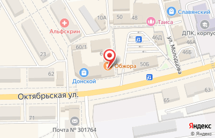 Кулинария Обжорка на Октябрьской улице на карте
