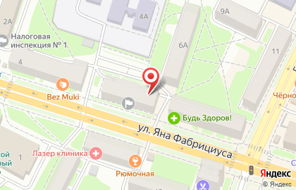 КУПИР на улице Яна Фабрициуса на карте