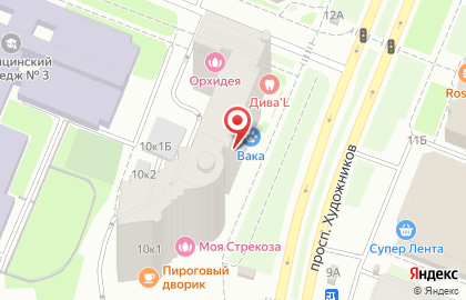 Зоомагазин PetShop.ru на проспекте Художников на карте