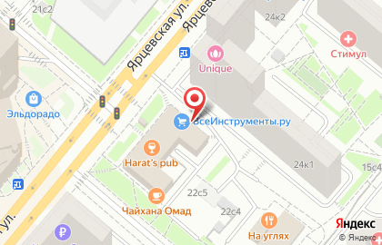 Дистрибьюторский центр Amway на Ярцевской улице на карте